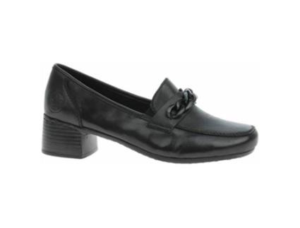 Mocassins de Mulher RIEKER Pele Preto (37)