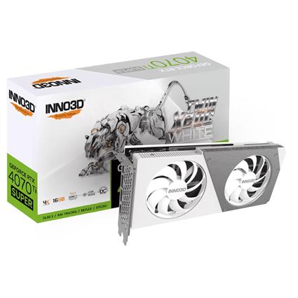 Placa GrAAfica Inno3D GeForce RTX 4070 Ti SUPER Twin X2 OC White NVIDIA 16 GB GDDR6X