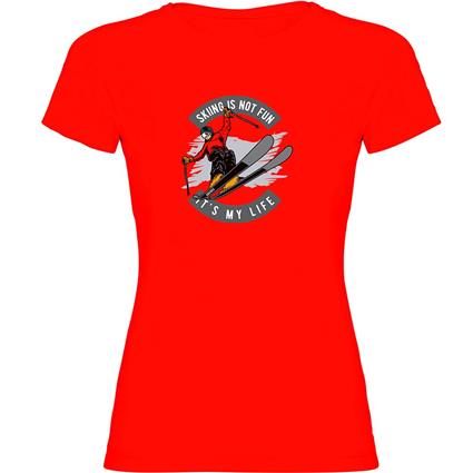 Kruskis Skiing Is Not Fun Short Sleeve T-shirt Vermelho L Mulher