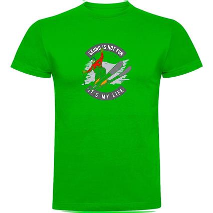 Kruskis Skiing Is Not Fun Short Sleeve T-shirt Verde S Homem