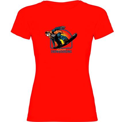 Kruskis Extreme Snowboarding Short Sleeve T-shirt Vermelho S Mulher