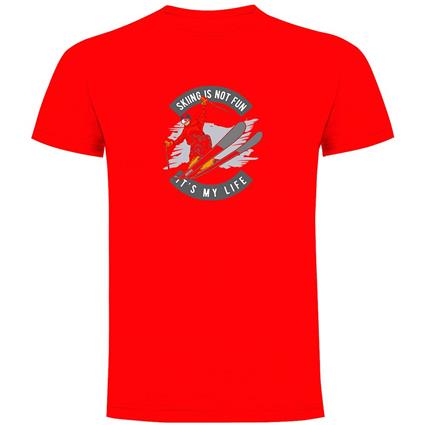Kruskis Skiing Is Not Fun Short Sleeve T-shirt Vermelho S Homem