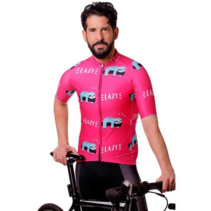 Hoopoe Lazy Short Sleeve Jersey Rosa XL Homem