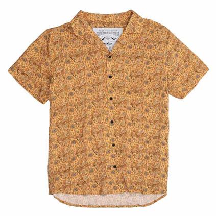 Poler Aloha Short Sleeve Shirt Amarelo S Homem
