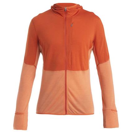 Icebreaker Merino 200 Realfleece Descender Full Zip Fleece Laranja L Homem