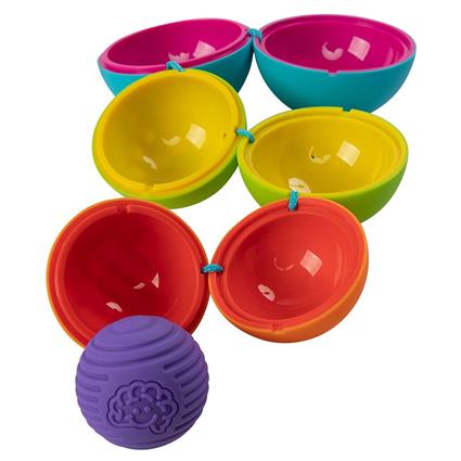 Fat Brain Toys Textured Nesting Balls Oombee Ball Colorido