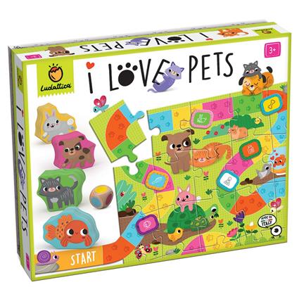 Ludattica I Love Pets Board Game Colorido