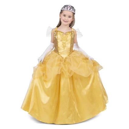 Viving Costumes Princess Rose Enchanted With Dress Gloves Enaguas And Tiara Costume Amarelo 5-6 Years