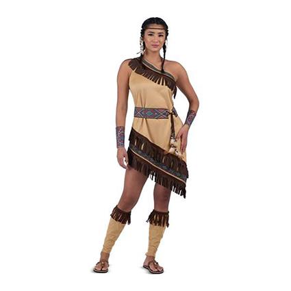 Viving Costumes Indian Maiden With A Headband And Sleeve Diadem Costume Castanho S