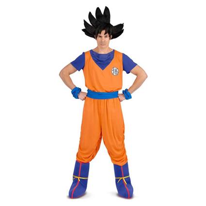 Viving Costumes Goku With Pants T -shirt Covers And Bracelets Costume Laranja XL