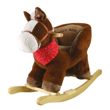 Sport One Pony Wooden Rocking Horse Castanho