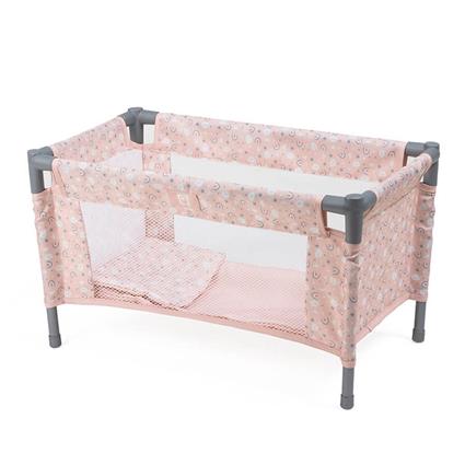 Eurekakids Rainbow Folding Travel Crib Rosa