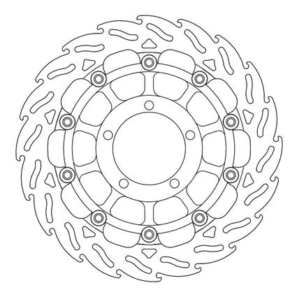 Moto-master Flame Triumph 113075 Right Front Brake Disc Prateado