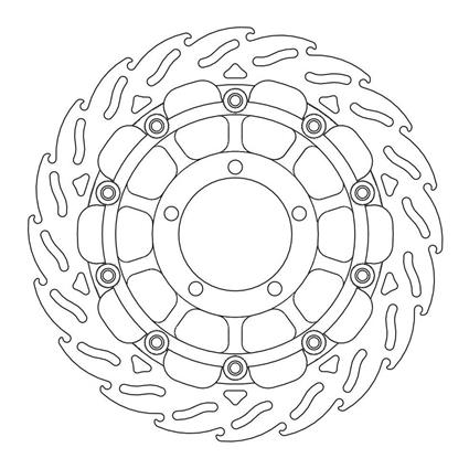 Moto-master Flame Triumph 113074 Left Front Brake Disc Prateado