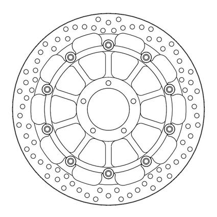 Moto-master Halo 113168 Front Floating Brake Disc Prateado