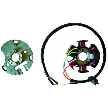 Kokusan 6 Polos 12v 85w Derbi/piaggio Stator Prateado