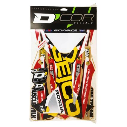 Dcor Visuals Geico Team Honda Crf 450 13-14 Graphic Kit Colorido