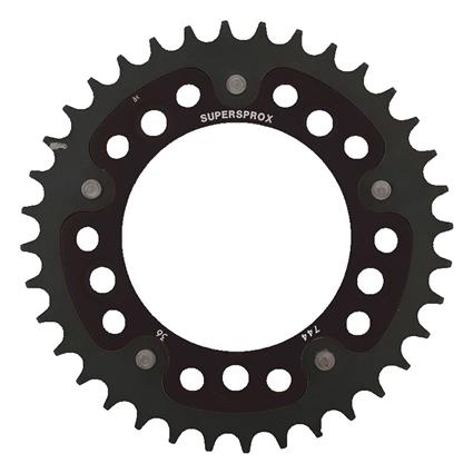 Supersprox Stealth Ducati 525x36 Rst744x36blk Rear Sprocket Prateado 36t