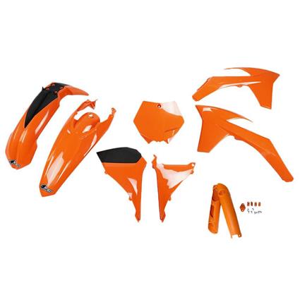 Ufo Ktm Sx/sx-f 2011-2011 Ktkit509f-127 Fork Protectors & Plastics Kit Laranja