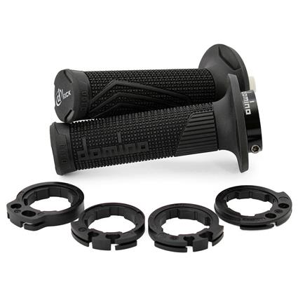 Domino D100 Off Road Color D-lock Grips Preto