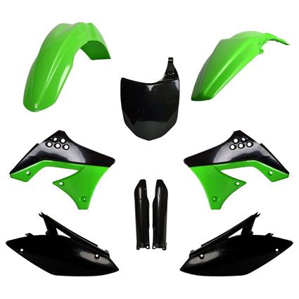 Polisport Off Road Mx Full Kawasaki Kx250f 09-12 Plastics Kit Verde