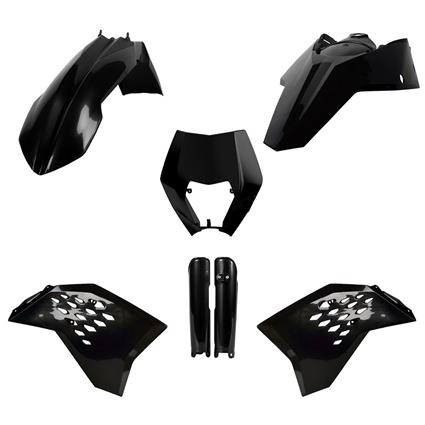 Polisport Off Road Full Ktm Exc/exc-f/xc-w/xc-fw (08-11) Negro Plastics Kit Preto