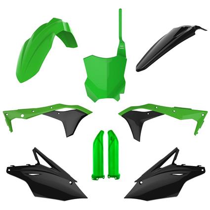 Polisport Off Road Mx Full Kawasaki Kx250f 17-20 Plastics Kit Verde