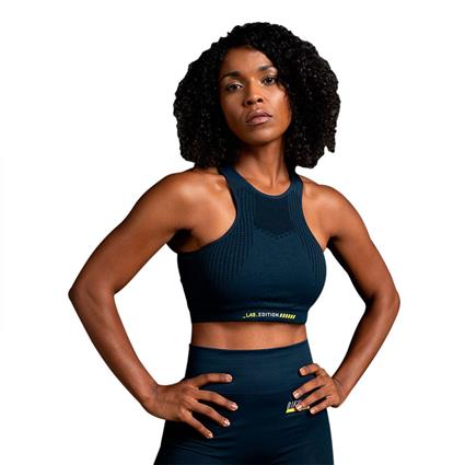 Bikkoa Lab Sports Top High Support Seamless Azul XS Mulher
