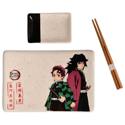 Just Funky 3 Pieces Kimetsu No Yaiba Sushi Set Dourado