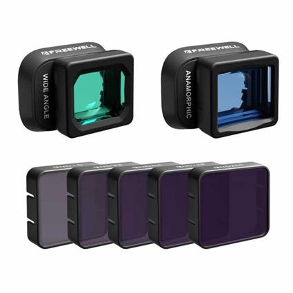 Freewell Dji Mini 4 Pro Wide Angle & Anamorphic Lens Kit With Nd Filters Preto