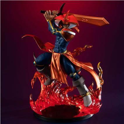 Megahouse Pvc Monsters Chronicle Flame Swordsman 13 Cm Yu-gi-oh Statue Vermelho