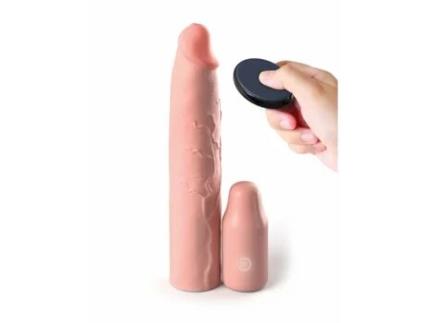 Fantasy X-tensions Elite 3´´ Vibrating Mega X-tension Remote Male Masturbator Transparente