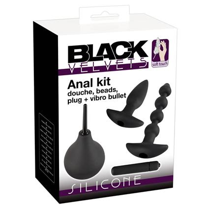 Black Velvets Sex Kit Anal Vibrator Transparente