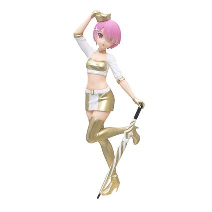 Furyu Trio-try-it Ram Grid Girl 21 Cm Re: Zero Statue Dourado