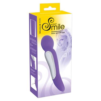 Sweet Smile Rechargeable Dual Motor Vibe Vibrator Massager Transparente