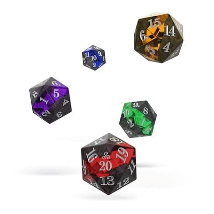 Oakie Doakie Dice D20 Spindown Dice Set Enclave 5 Units Colorido