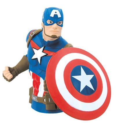 Monogram Moneybox Bust Captain America 20 Cm Vermelho