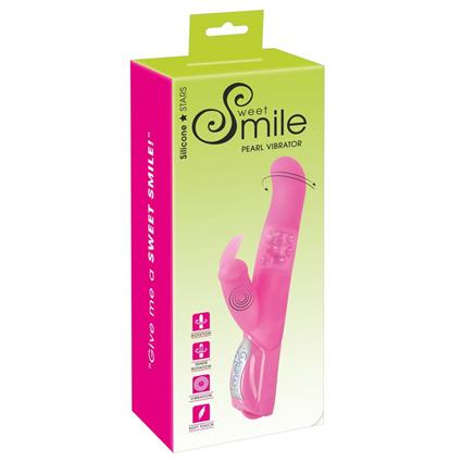 Sweet Smile Pearly Bunny Rabbit Vibrator Rosa