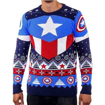 Aaa Merchandise Captain America Christmas Sweater Colorido S