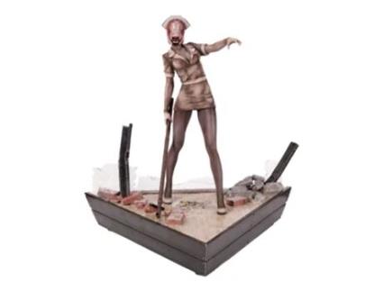 First 4 Figures Bubble Head Nurse 35 Cm Silent Hill Statue Castanho
