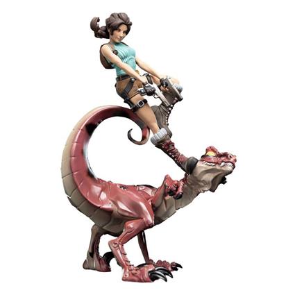 Weta Workshop Tomb Raider Mini Epics Vinyl Lara Croft & Raptor 24 Cm Figure Rosa