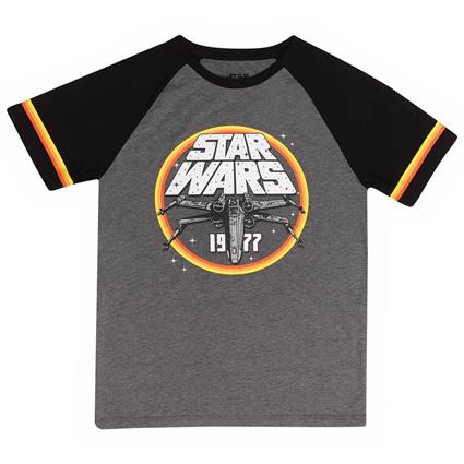 Heroes Star Wars 1977 Circle Short Sleeve T-shirt Cinzento S Homem