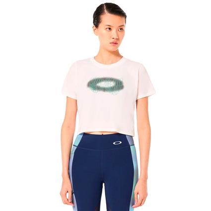Oakley Apparel Pursuit Crop Short Sleeve T-shirt Branco L Mulher