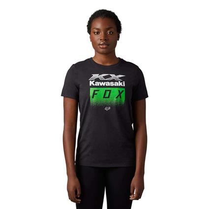 Fox Racing Lfs X Kawi Short Sleeve T-shirt Verde XL Mulher