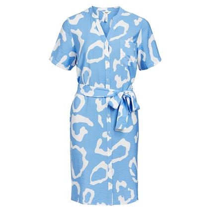 Object Jacira Short Sleeve Short Dress Azul 34 Mulher