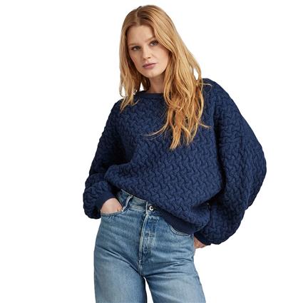 G-star Chunky Loose Boat Sweater Azul XL Mulher