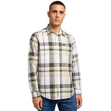 Lee Worker 2.0 Long Sleeve Shirt Verde M Homem