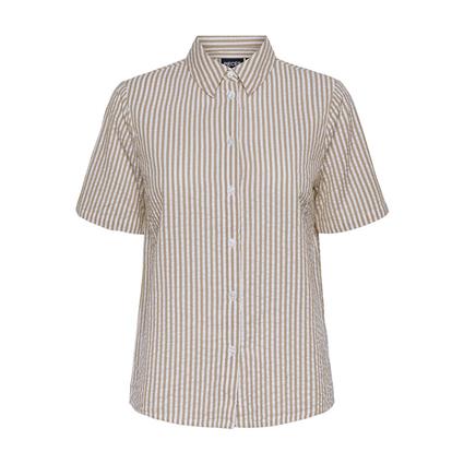 Pieces Sally Short Sleeve Shirt Beige XS Mulher