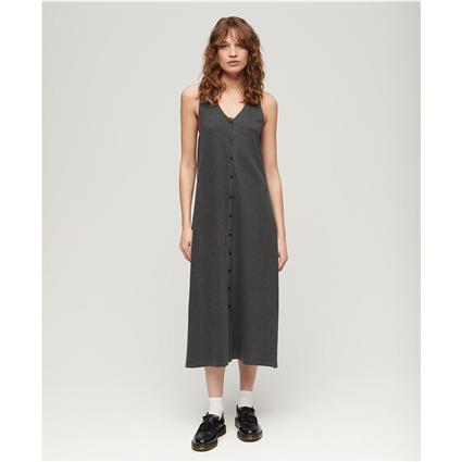 Superdry Beach Sleeveless Midi Dress Cinzento L Mulher