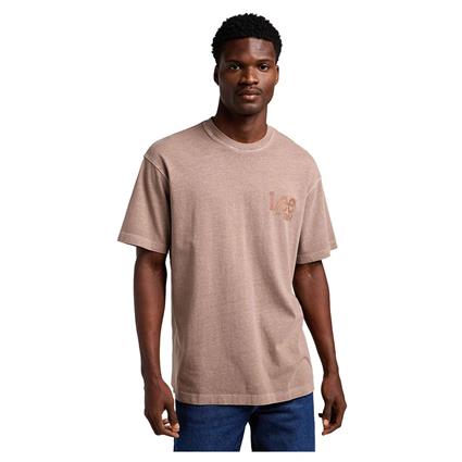 Lee Loose Logo Short Sleeve T-shirt Castanho S Homem
